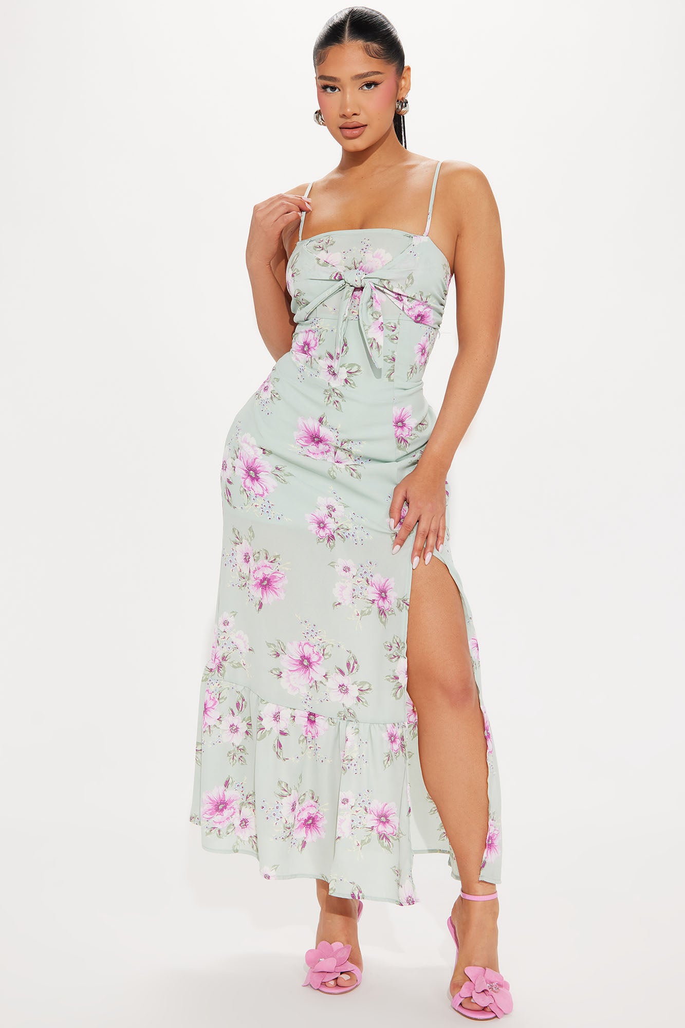 Image of Brunch Chic Maxi Dress - Sage