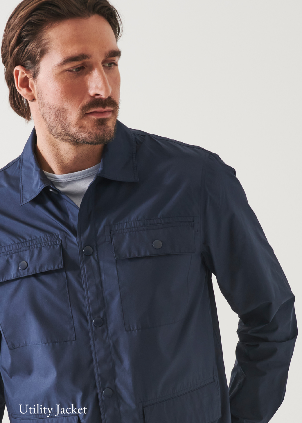 NYLON FLAP POCKET SHIRT JACKET