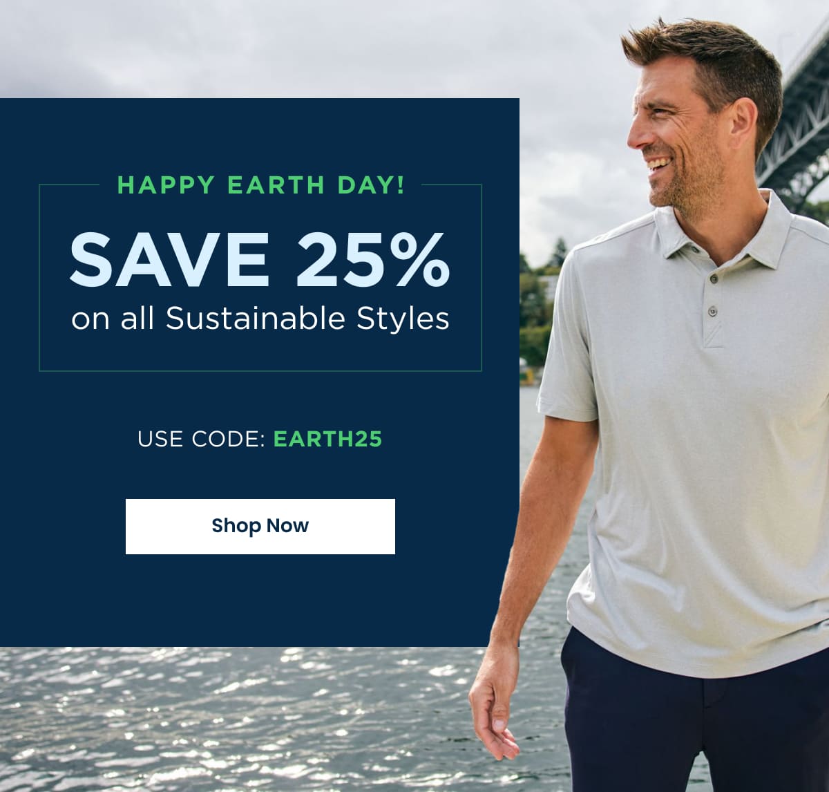 Happy Earth Day! Save 25% on all Sustainable Styles - Use code: EARTH25 | SHOP NOW