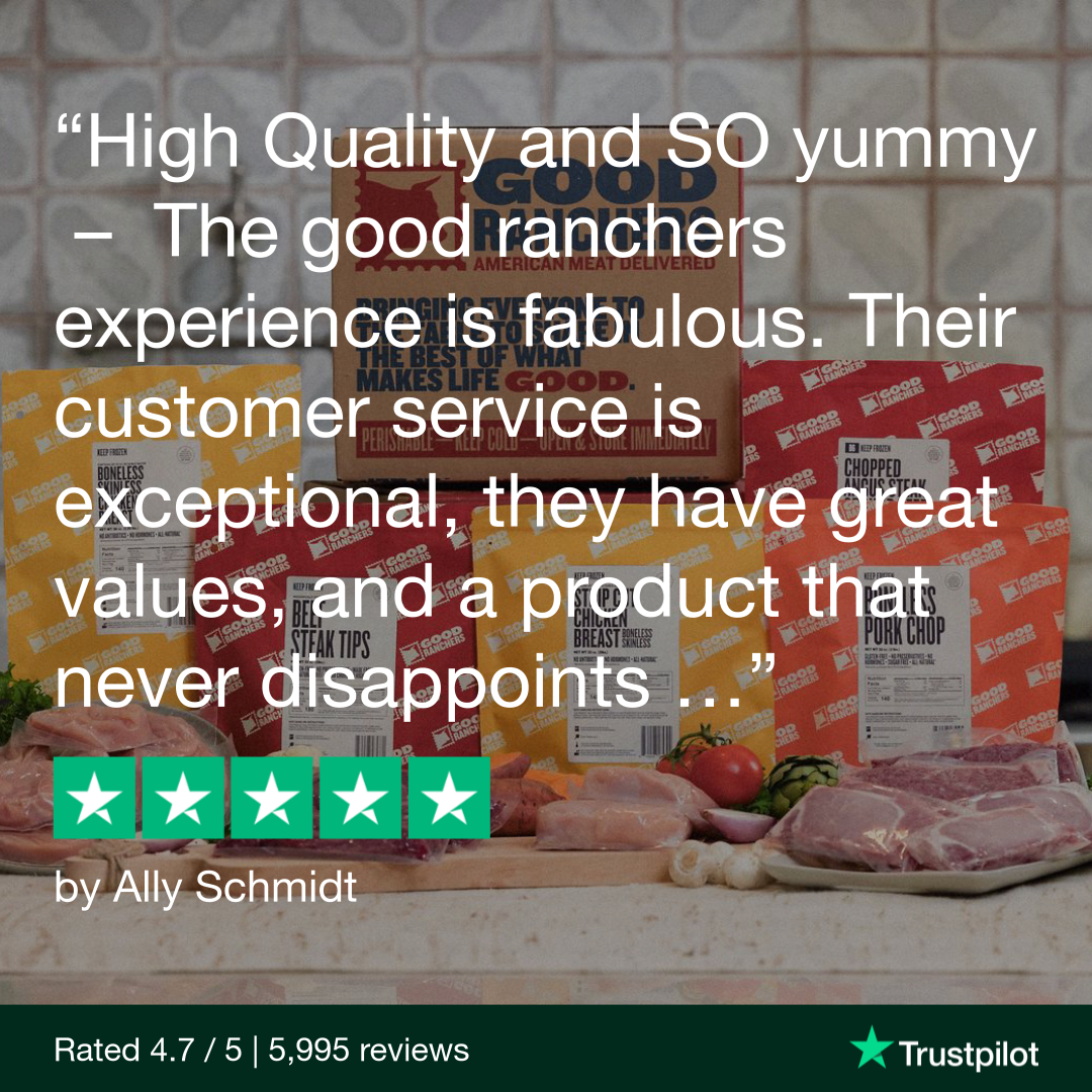 Good Ranchers review - High Quality and SO yummy May 30, 2024 The good ranchers experience is fabulous. Their customer service is exceptional, they have great values, and a product that never disappoints. Subscribing is a no brainer. You can delay your orders, and they let you know when an order is about to ship in case you want to push it out a couple weeks. You also get a free goody every third box which is just so fun. We love Good Ranchers <3