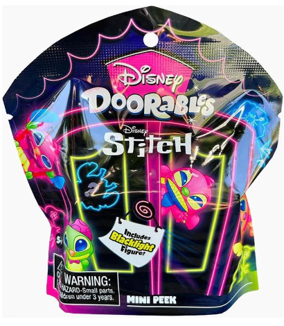 Disney Doorables Blacklight Series Stitch - 1 MYSTERY BAG