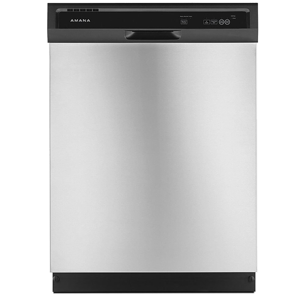 Amana 63 dBA Front Control Dishwasher in Stainless Steel with Triple Filter Wash System