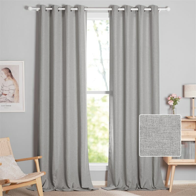 Laborien Linen Look Textured Custom Curtain