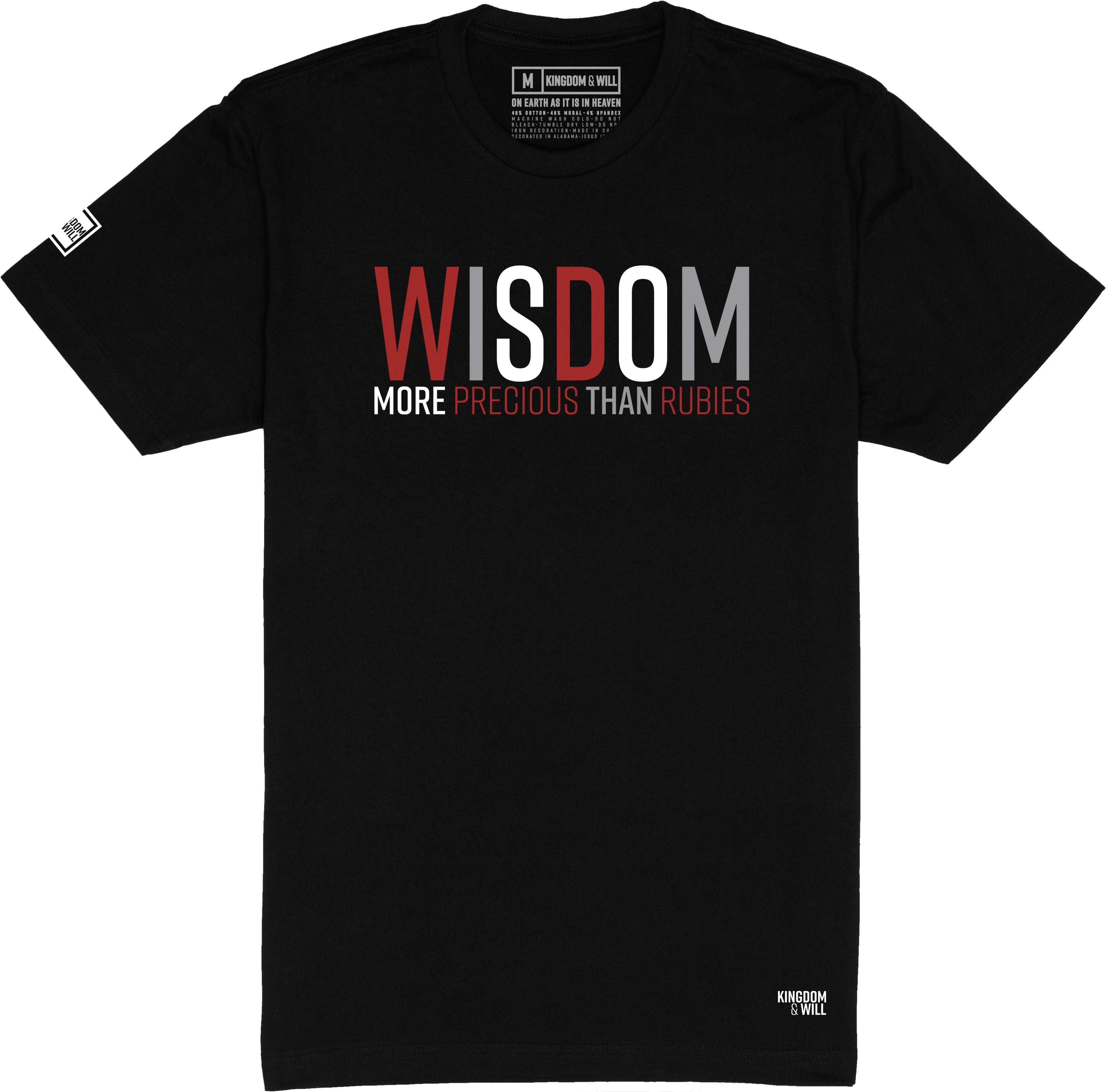 Image of Wisdom T-Shirt (Black & Red) B-Stock