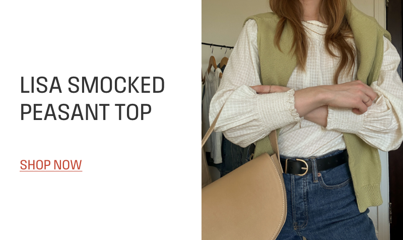 Shop the Lisa Smocked Peasant Top