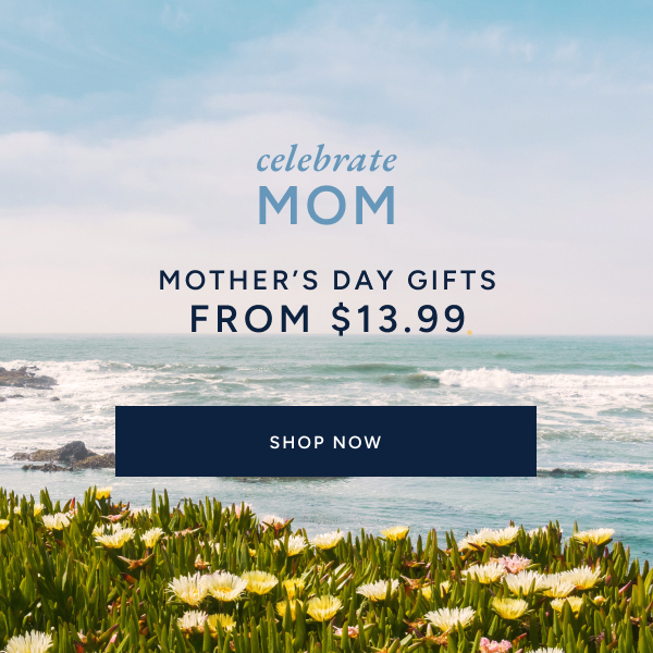 Celebrate mom. Mother's day gifts from $13.99. SHOP NOW