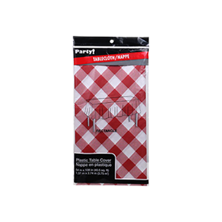 54x108-in. plastic gingham table cover