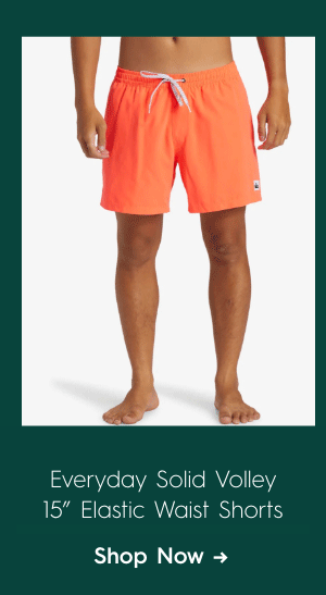 Everyday Solid Volley 15" Elastic Waist Shorts