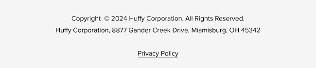 Huffy Privacy Policy