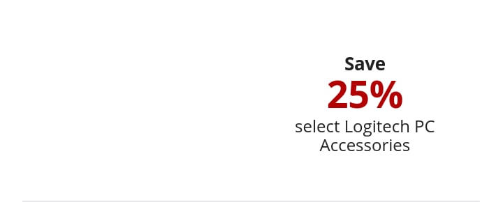 Save 0.25 select Logitech PC Accessories