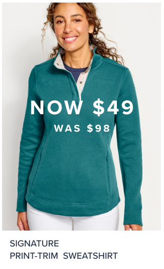 Now $49 Was $98 Signature Print-trimmed Sweatshirt