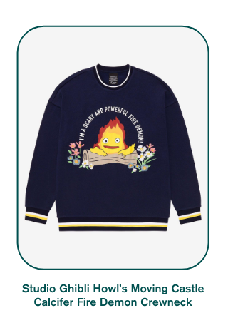 Studio Ghibli Howl's Moving Castle Calcifer Fire Demon Crewneck