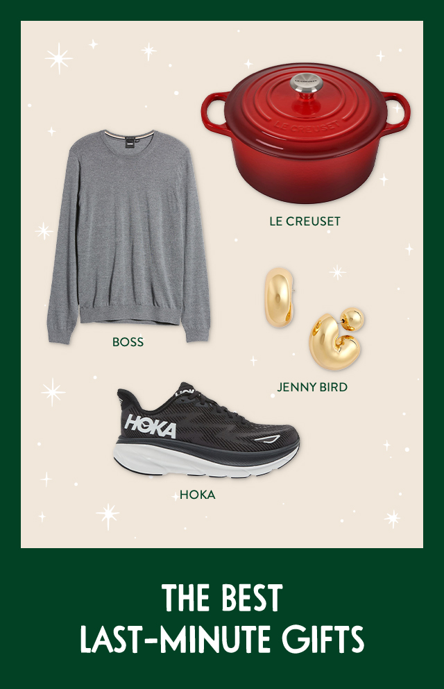 The best last-minute gifts, including a sweater, Le Creuset Dutch oven, earrings and running shoes.