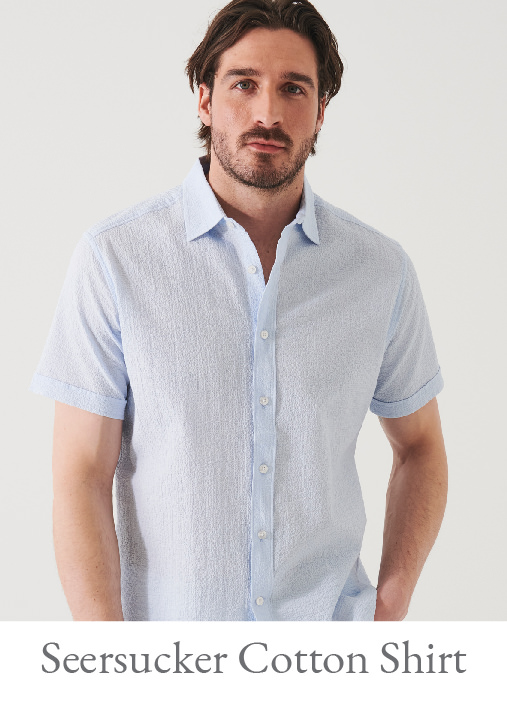 SEERSUCKER COTTON STRETCH SHIRT