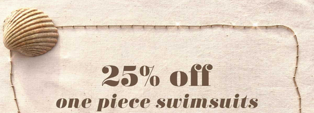 25% off one piece swimsuits