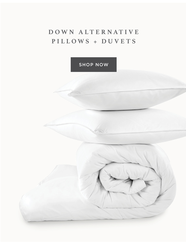 Shop Down Alternative Pillows + Duvets