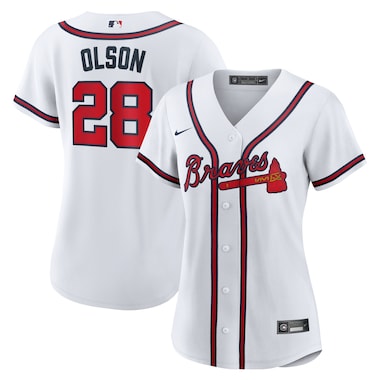  Nike Matt Olson White  Home Replica Player Jersey