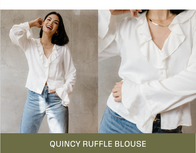 Shop quincy ruffle blouse