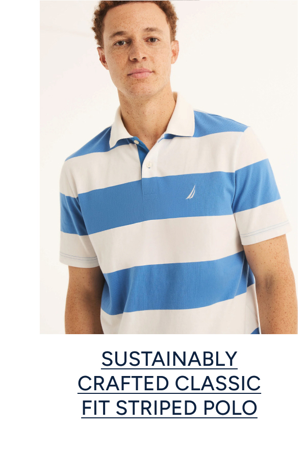 Sustainably Crafted classic fit striped polo