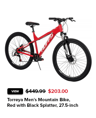 Torreya Men's Mountain Bike - Red with Black Splatter