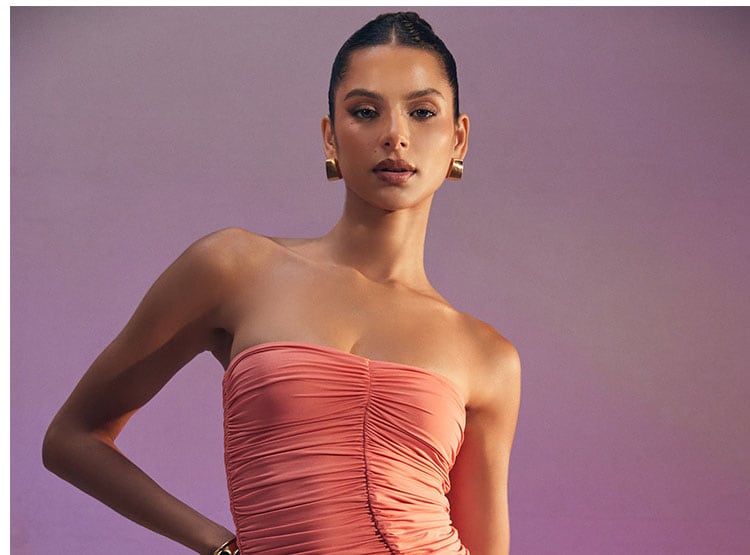 Spring Color Forecast. Salmon pink editorial image. Shop the Edit