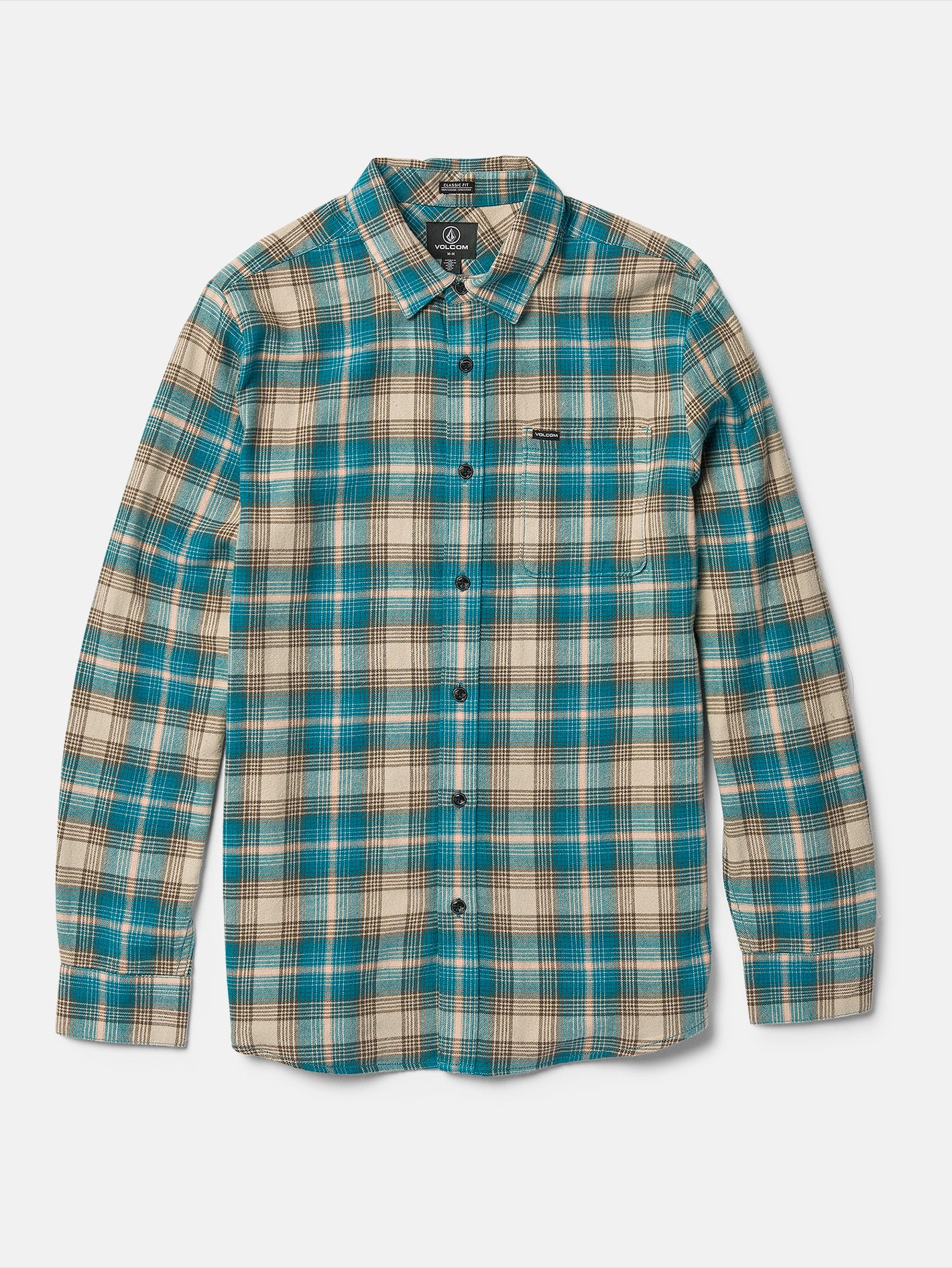 Image of Caden Plaid Long Sleeve Shirt - Light Khaki