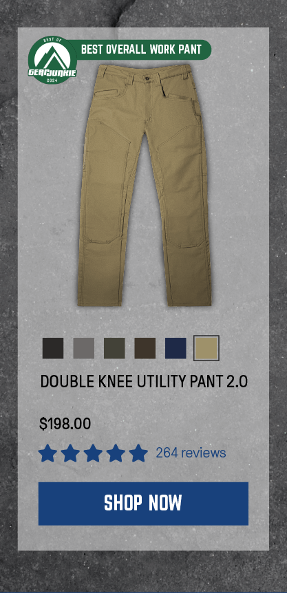 Double Knee Utility Pant 2.0 in Khaki