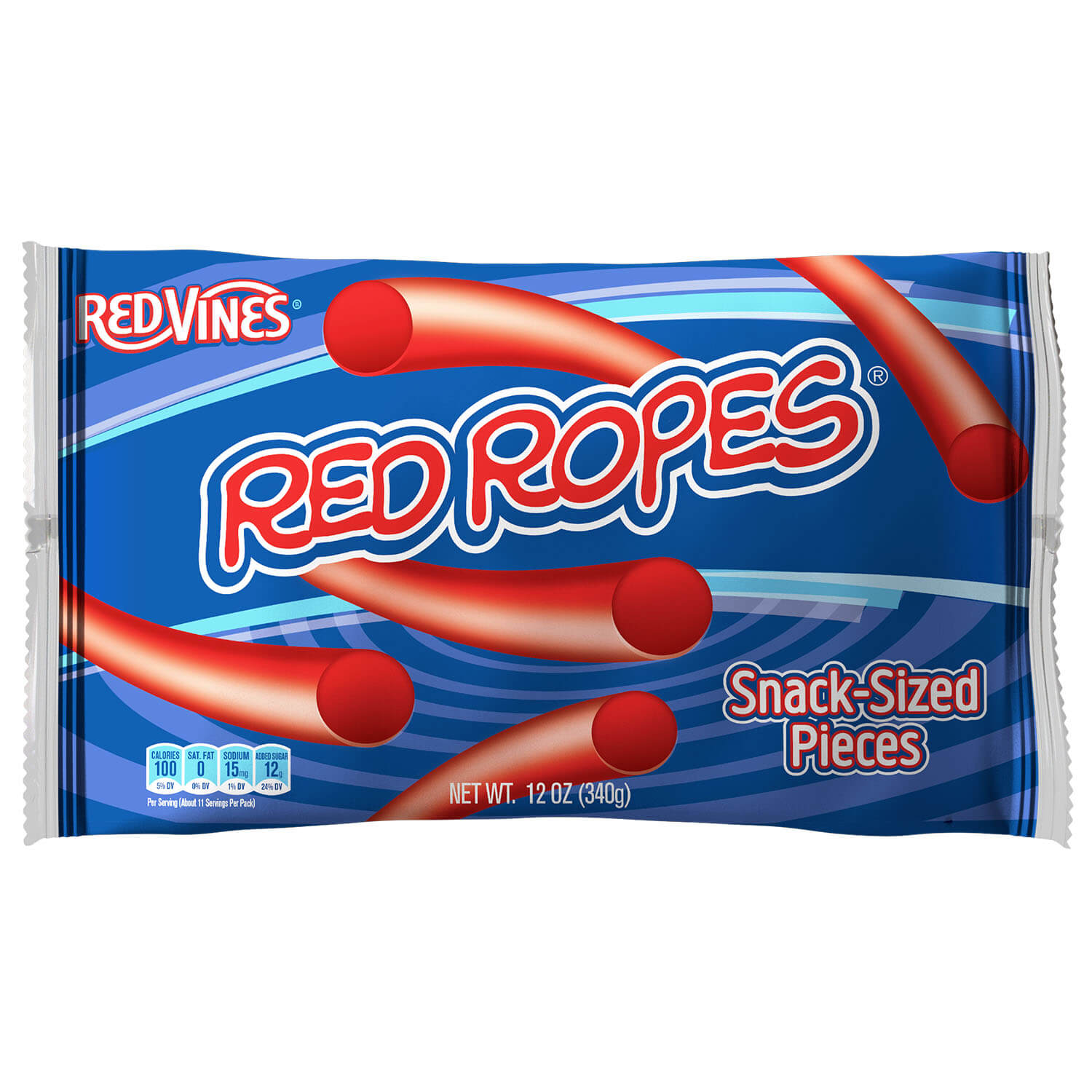 Image of RED VINES Red Ropes Licorice Candy, 12oz Bag