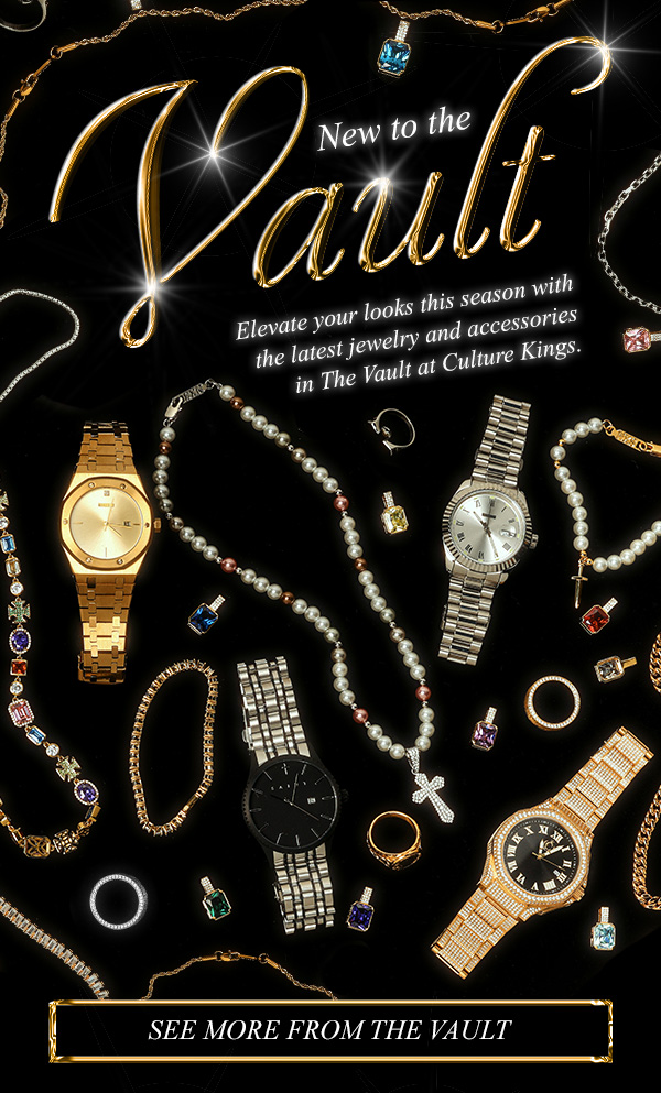 New to the Vault. Elevate your looks this season with the latest jewelry and accessories in The Vault at Culture Kings. Click here to see more.