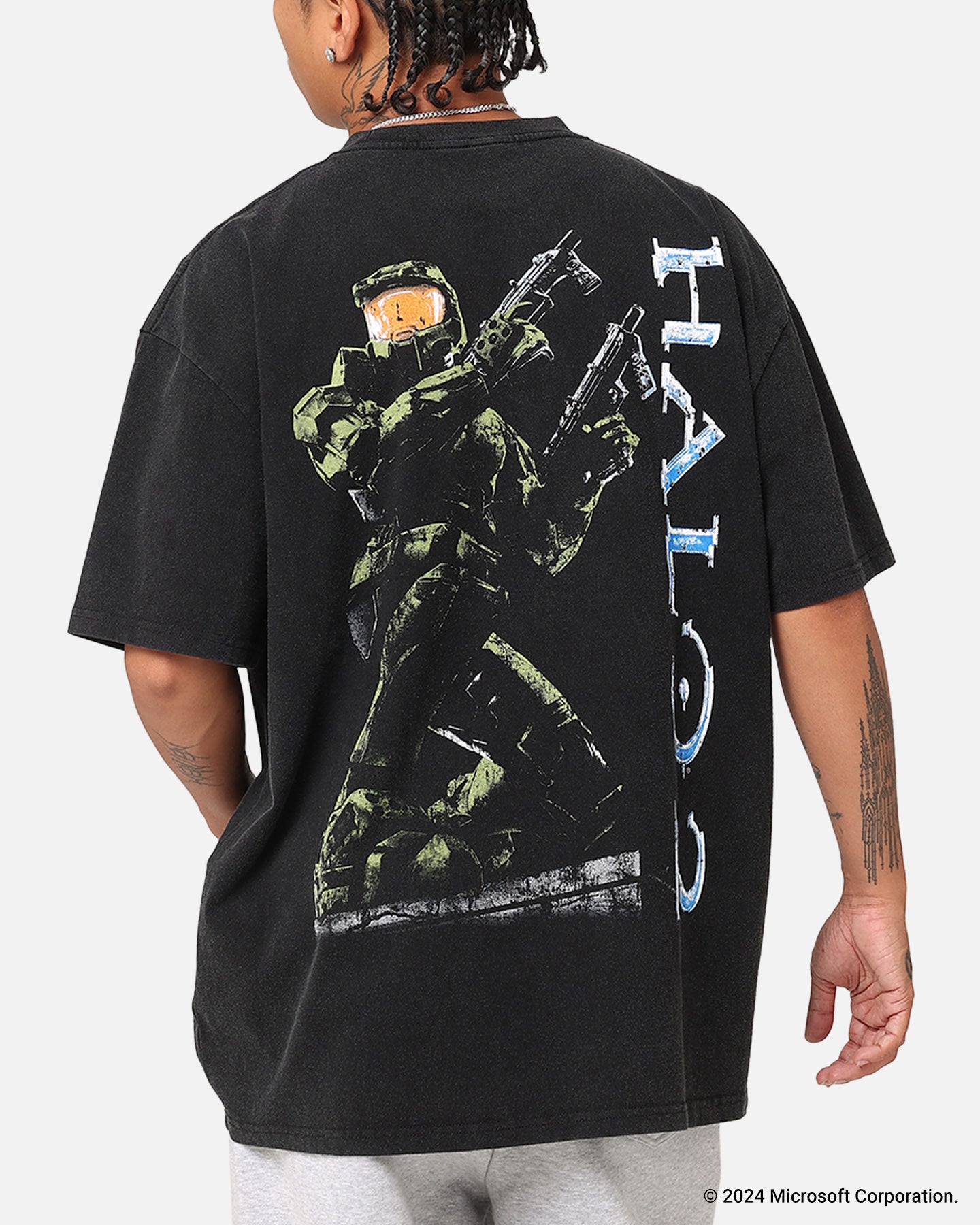 Image of Goat Crew X Halo Halo 2 Vintage T-Shirt Black Acidwash