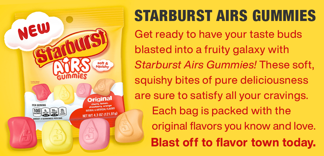 161456 - Starburst Airs Gummies Candy - Original: 10.6-Ounce Bag