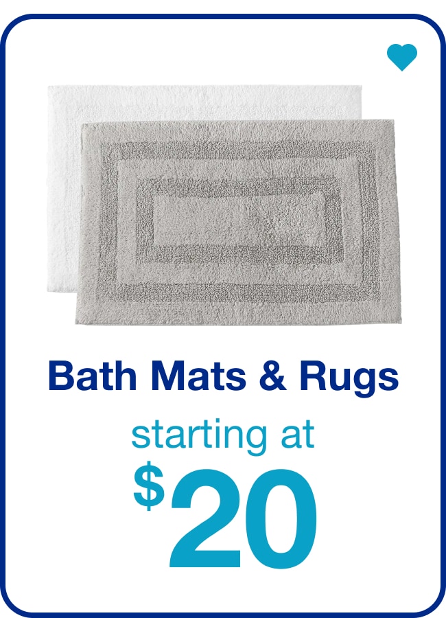 Bath Mats & Rugs Starting at $20 â€” Shop Now!