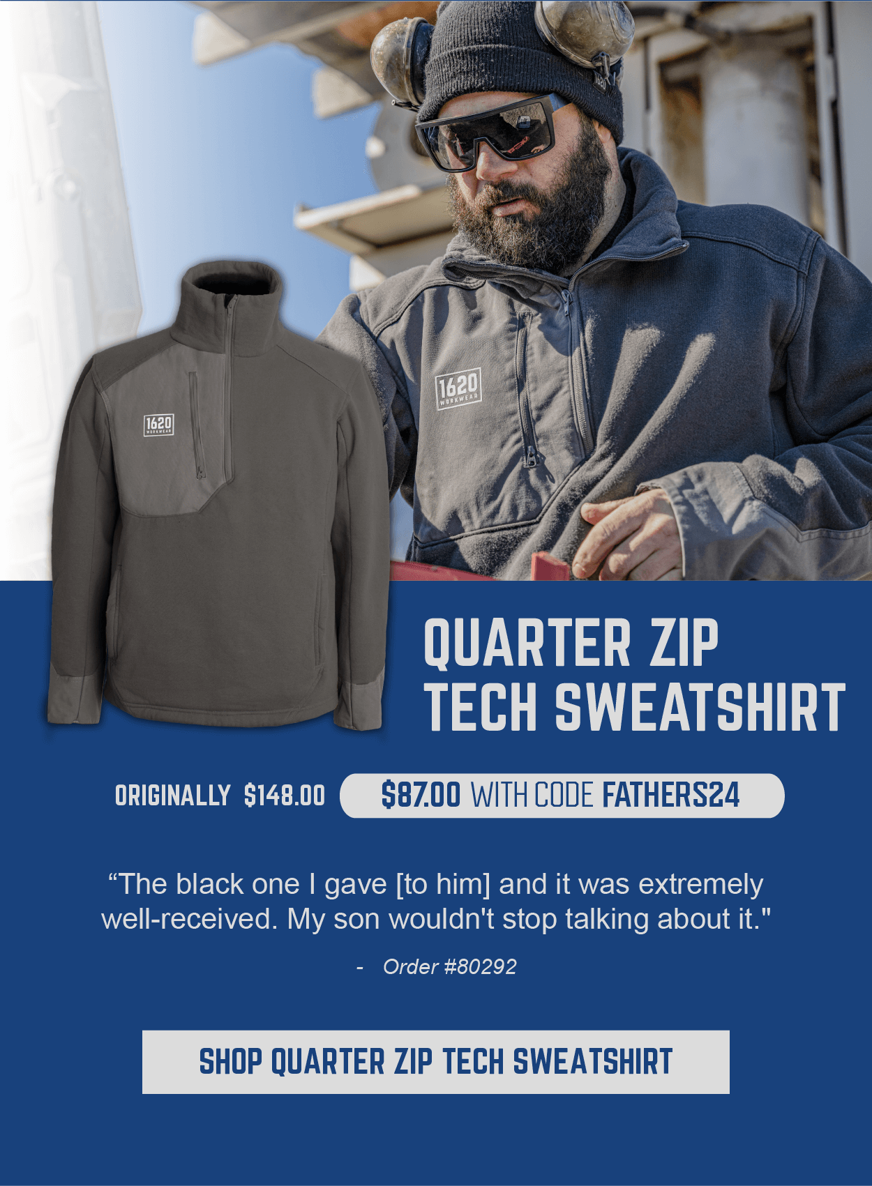 Quarter Zip Tech Sweatshirt