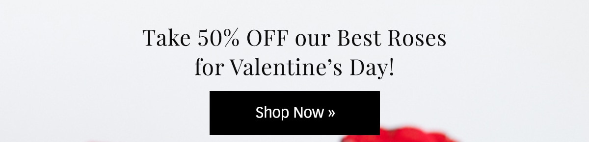 50% off Roses + $10 Off Sitewide »