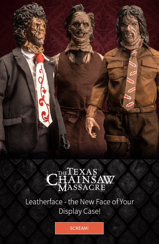 The Texas Chainsaw Massacre Leatherface - the New Face of Your Display Case! Scream!