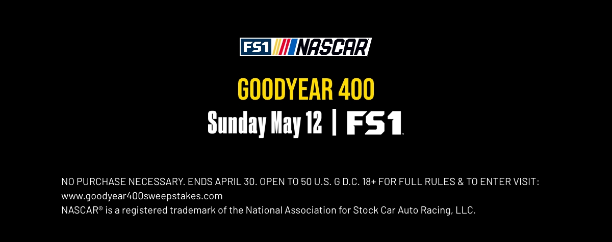 FS1 NASCAR - GOODYEAR 400 - SUNDAY, MAY 12 | FS1