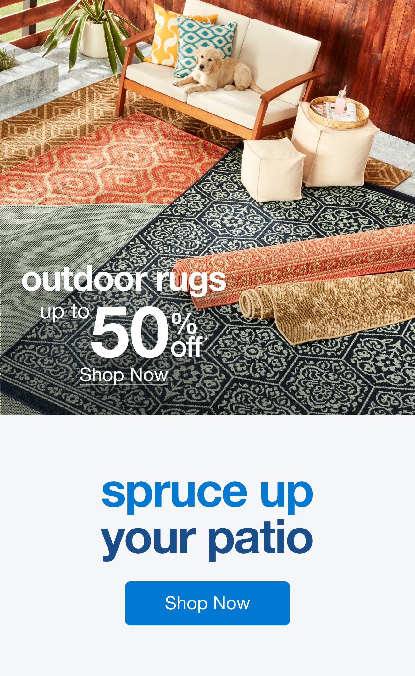 Up to 50% Off Outdoor Rugs â€” Shop Now!