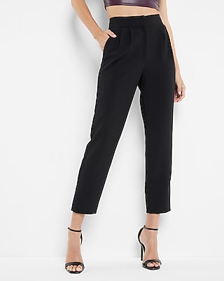 super high waisted pleated ankle pant