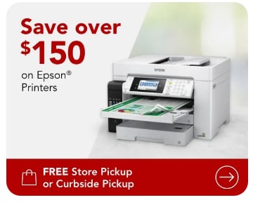 Save up to $150 on Epson Printers