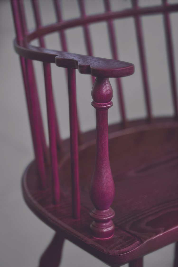 Pennsylvania Armchair in Beet on Ash