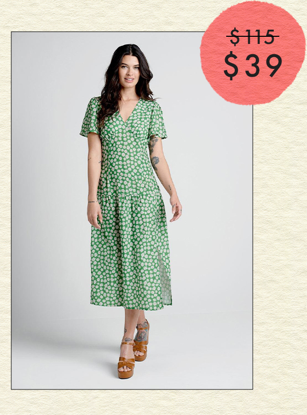 Touch Grass and Smile Midi Dress