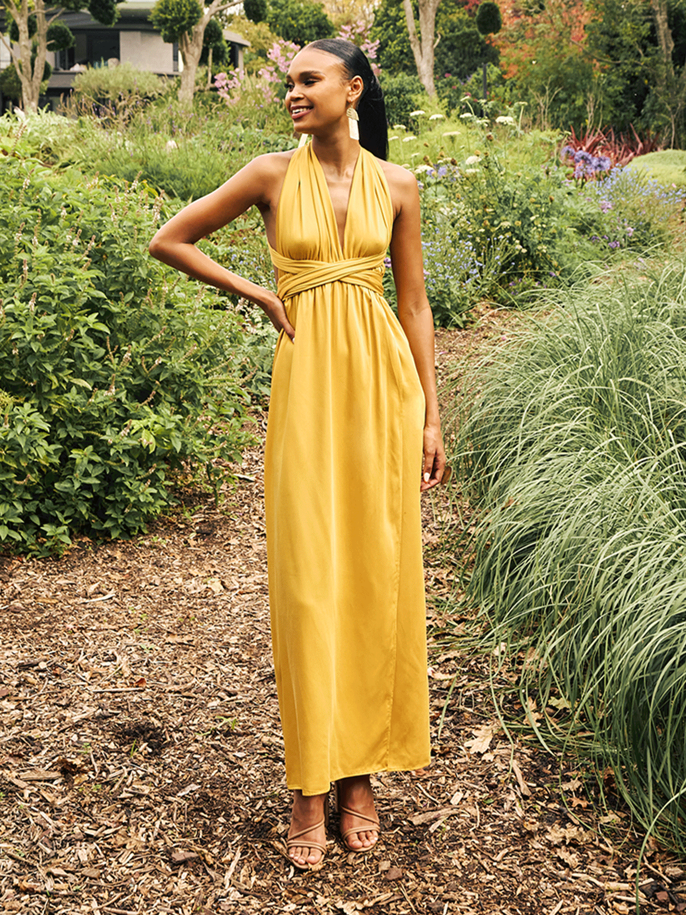 Image of Sustainable Mailys Dress - Solid Mustard