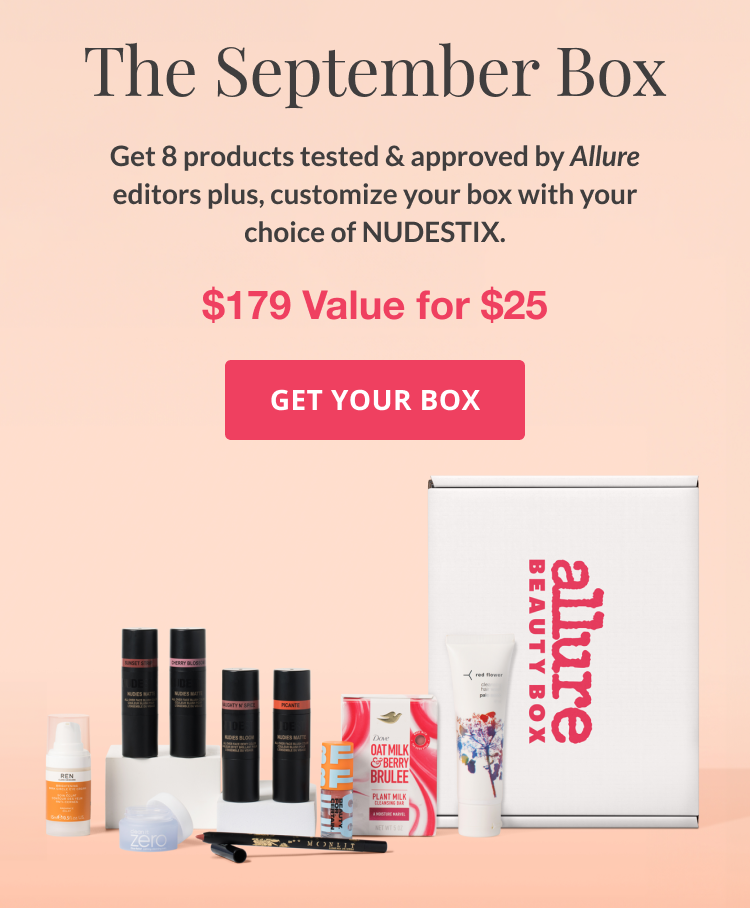 The September box. Get 7 products tested and approved by Allure editors plus, customize your box with your choice of nudestix. $184 value for $25. Get your box.