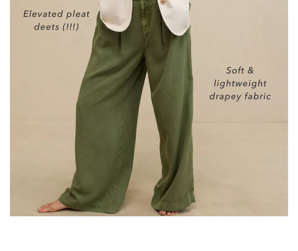 Elevated pleat deets (!!!) | Soft & lightweight drapey fabric