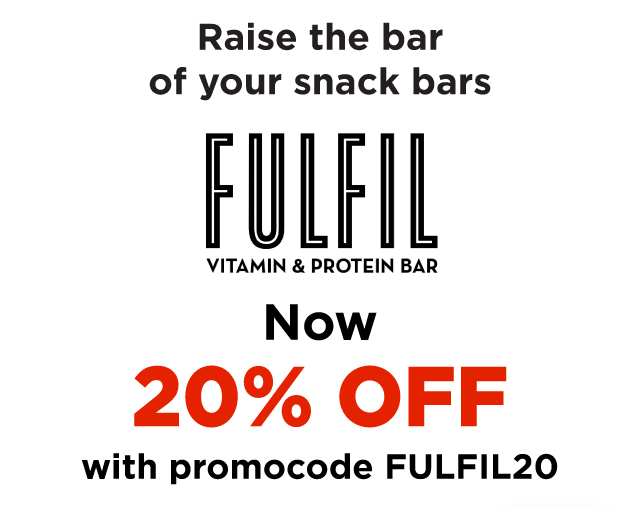 20% Off Fulfil Bars