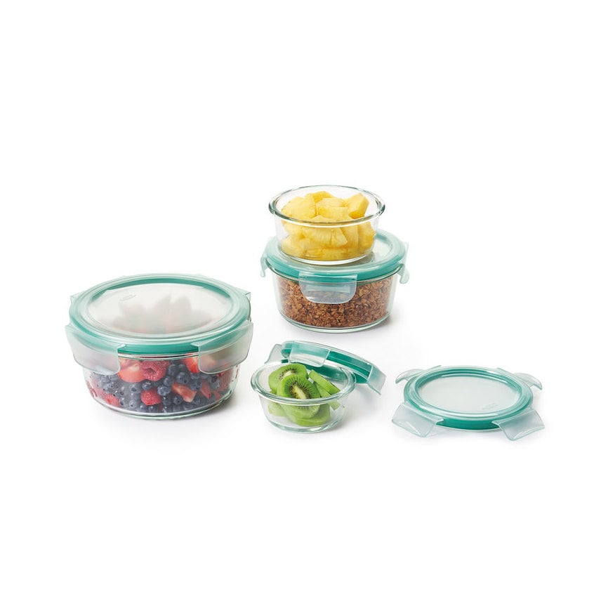 Image of 8 Piece Smart Seal Glass Round Container Set