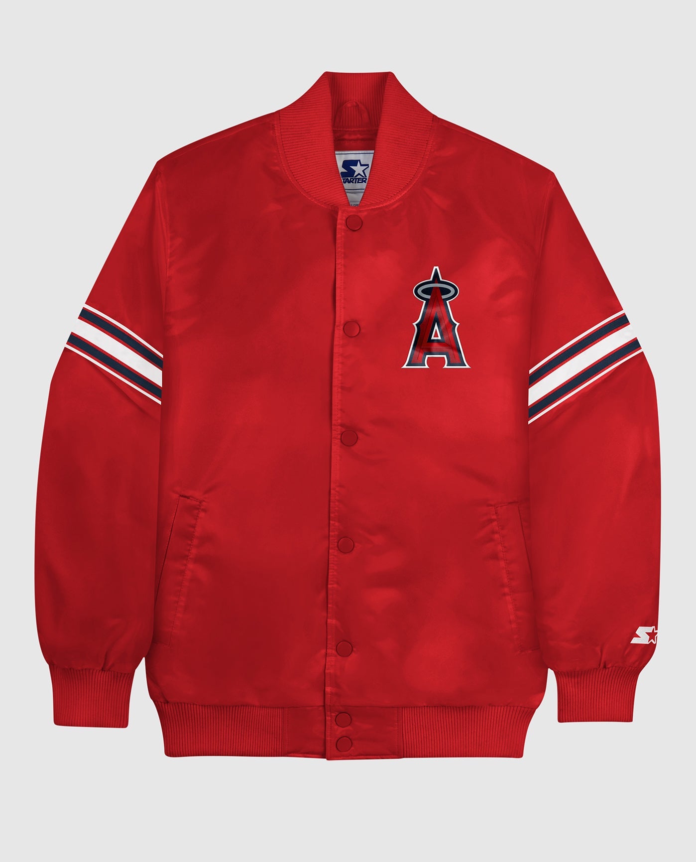 Image of Los Angeles Angels Varsity Satin Full-Snap Jacket