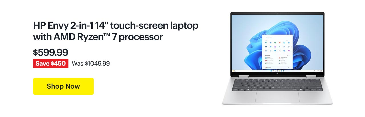 HP Envy 2-in-1 14-inch touch-screen laptop with AMD Ryzen 7 processor. Shop now.