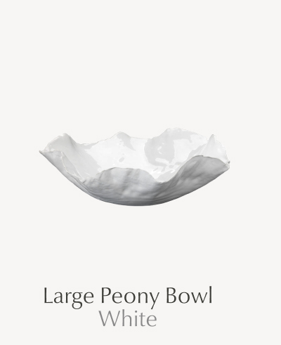 Large Peony Bowl - White