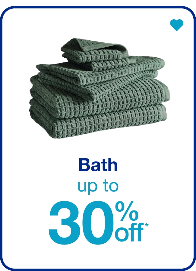 Up to 30% Off Bath â€” Shop Now!